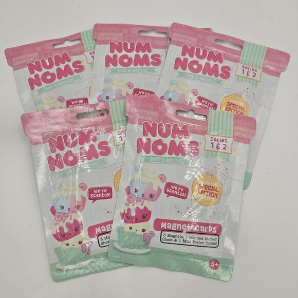 NUM NOMS MAGNET CARDS BLIND BAG SERIES 1 & 2 SPECIAL EDITION LOT OF 5 NEW SEALED - Picture 1 of 5